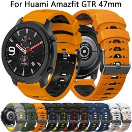 22mm Silicone Watch Band For Xiaomi Huami Amazfit GTR 47mm 2 2e Stratos 3 Strap Bracelet for Amazfit GTR 4 3pro Watchband Correa