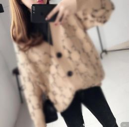 Women Sweaters Brand Designer Letter Pattern Cardigan Coat fashion high quality Knitted V-Neck Top