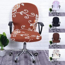 Chair Covers Swivel Seat Cover Spandex Office Computer Elastic Washable Removable Stretchable Rotate