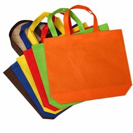 n-woven Fabric Shop Bag Large Capacity Handbag Bag Waterproof Folding Eco-friendly Storage Bag 32*38/36*45cm Pure Colour g5NM#