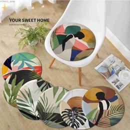 Cushion/Decorative Pillow Abstract Montera Sun Woman Plant Decorative Feet Cushion Courtyard Home Office Chair Cushion Sofa Cushion 40x40cm Chair Cushion Y240401