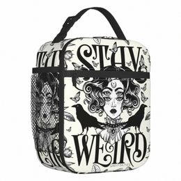 stay Weird Insulated Lunch Bag for Women Leakproof Halen Witch Cooler Thermal Lunch Tote Beach Cam Travel N7dV#