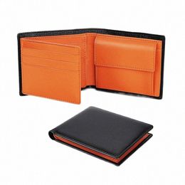new Design Genuine Leather Cowhide Men Wallet RFID Blocking Card Holder Coin Pocket Best Gift Boyfriend Husband Father Purse i5zD#