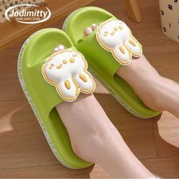 home shoes SALE Women Men Cute Rabbit Bear Slippers New Summer Outdoor Indoor Shoes Thick Bottom Comfortable Lightweight Non-Slip Sandals Y240401