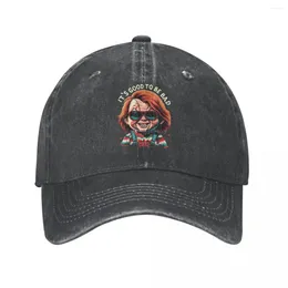 Ball Caps It's Good To Be Bad Halloween Trucker Hat Stuff Vintage Distressed Washed Horror Movie Chucky Snapback Cap For Unisex Adjustable
