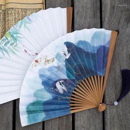 Decorative Figurines Retro Xuan Paper Fans Double Side Classical Men/Women Foldable Hand Fan 26.5cm Painting Abanicos Para Boda