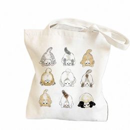 shoulder Bags for Girls Fi Shopper Bag Kawaii Cats Cute Animal Bags Shop Bag Canvas Bags Tote Bag Handbags Casual Girl b78B#