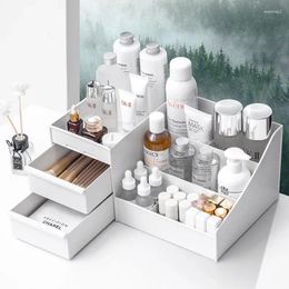 Pudełka do przechowywania 3 warstwy kosmetyczne pudełko na dużą pojemność makijaż makijaż Organizator kosmetyków plastikowy kosmetyki pielęgnacja opinii biotelgets