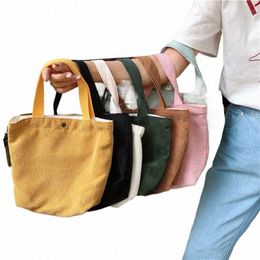 korean Style Cute Corduroy Small Shopper Tote Bag For Woman Female Girls Mini Handbags Lunch Bags Shop Cloth Hand Pouch Bag m1OP#