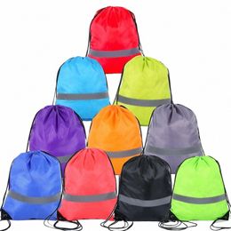 portable Sport Fitn Travel Outdoor Backpack Drawstring Bag Waterproof Gym Drawstring Sack Riding Backpack Gym Shoulder Bag y94j#