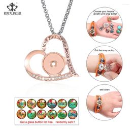 Pendant Necklaces RoyalBeier 2024 Fashion Wild Necklace Button DIY Exquisite Jewelry With 18mm Snap To Send A