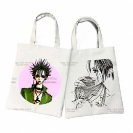 nana Anime Print Canvas Bag College Student Shop Bag Shoulder Bags Canvas Tote Reusable Eco Friendly Bag Q38J#