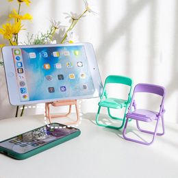 Chair Shape Cell Phone Holder Candy Colour Cradle Dock Universal Desktop Cellphone Stand Portable Compatible for Most Smartphones
