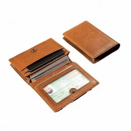 luxury Genuine Leather Cowhide Card Holder RFID Blocking Purse Men and Women Credit Card Wallet Slim Busin ID VIP Cards Bags a1WA#