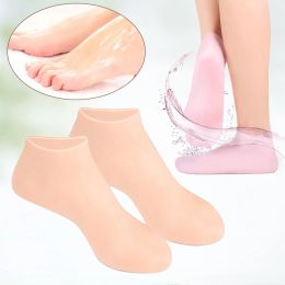 2PCS Silicone Moisturising Spa Gel Heel Socks Foot Hand Care Sock Anti Cracking Dead Skin Remove Protector Pain Relief Pedicure