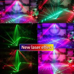 Mini 6 eyes LED Laser Light Projector Beam RGB Party DMX Stage Light Strobe Sound Music Beam Effect for DJ Disco Wedding Club