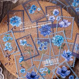 Gift Wrap 40Pcs/Bag Vintage Fern Floral Stamp PET Sticker Package DIY Diary Journal Decoration Label Scrapbooking