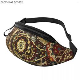 Waist Bags Traditional Paisley Pattern Fanny Pack For Men Women Cool Flower Floral Art Crossbody Bag Traveling Phone Money Pouch