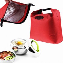 portable Thermal Insulated Cooler Lunch Bag Outdoor Lunch Storage Bag Thermal Lunch Organiser Tote Bag For Work School Picnic A0Wd#