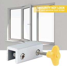 1-10pcs Window Security Key Lock Sliding Door Windows Restrictor Child Safety Anti-theft Door Stopper Household Improvement Lock