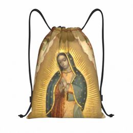 virgin Of Guadalupe With The Four Apparitis Drawstring Backpack Bags Lightweight Gym Sports Sackpack Sacks for Travelling V7lX#