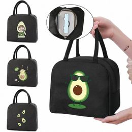 fi Portable Thermal Insulated Lunch Bag Avocado Print Cooler Lunchbox Storage Bag Lady Carry Picinic Food Tote Insulati h3KW#