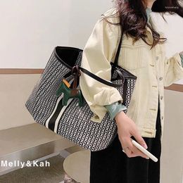 Evening Bags Korean Tote Bag Women's 2024 High Capacity Shoulder Work Commuter Style Handbag Fashion College Student Girl