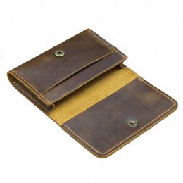 men Card Holder Leather Credit Card Holder RFID Identificati Driver's Documents Coin Purse Small Wallet Card Holder u1sS#