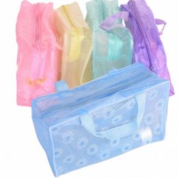 5 Colour Waterproof PVC Cosmetic Storage Bag Women Transparent Organiser For Makeup Pouch Compri Travelling Bath Bags p7iE#