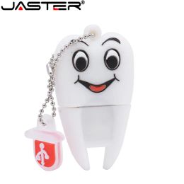 JASTER Pen Drive Gift Teeth Cute Model 8GB 16GB 32GB 64GB USB Flash Drive Tooth Flash Memory Stick Pendrive Dentist U Disc 4GB