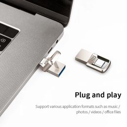 Xiaomi 2T 1T Pen Drive Mobile Phone 128/256/512GB High Speed USB Type-C Computer Dual-Use Dual Interface Metal Flash Memory
