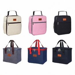 d0ud Insulated Lunch Bag Simple Bento Cooler Bag Lunch Tote Bag for Lunch Box for Women Men Adult Working Hiking Beach v4s1#
