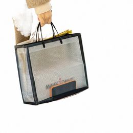 1pc Reusable Eco Friendly Tote Bag Shop Purses Women Transparent Handbag Waterproof Pvc Shopper Bag Storage Bag For Gift 36Md#