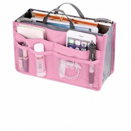 organizer Insert Bag Women Nyl Travel Insert Organizer Handbag Purse Large Liner Lady Makeup Cosmetic Bag Cheap Female Tote c5nN#