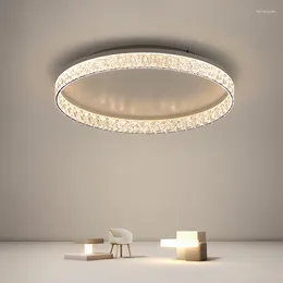 Ceiling Lights Round LED Chandeliers For Bedroom Lamps Dining Living Room Lusters Indoor Lighting Luminaire White Gold Frame Dero