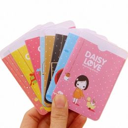 2pcs Women's Credit Card Holders Plastic Fi Cute Female Busin Card Cover Bag Cases for Student Card Bus ID Badge Holder 91hd#