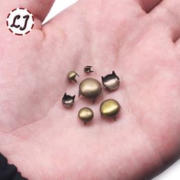 1 PACK Round Copper Dome Rivets Spike Studs Spots Nailhead Punk Rock DIY Leather Craft For Shoes Clothing Bag Parts Decoration