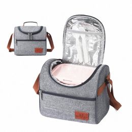 portable Cooler Bags Zipper Thermal Lunch Bags Insulated Bag Oxford Fabric Picnic Bag Stylish Men Women Kids Cam Lunchbox F7kO#