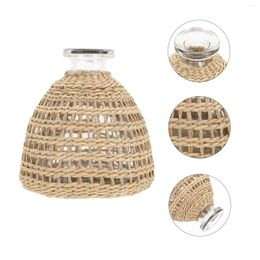 Vases Rural Woven Glass Bottle Wedding Centerpieces For Tables Floral Vase Grass Decorative