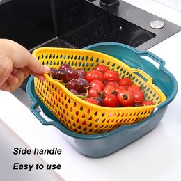 Strainers and Colanders Bowl Set Stackable Fruit Draining Basket Multifunctional Removable for Food Vegetables Cleaning Washing