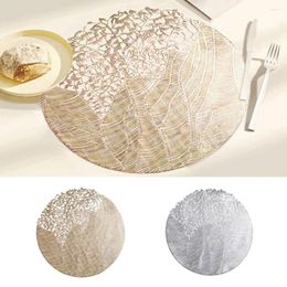 Table Mats Water Cup Elegant Round Placemats For Dining Decor Hollow Design Heat-resistant Home Holiday