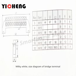 1Pcs Copper rail terminal block Neutral row Copper terminal block Bridge terminal wire connector