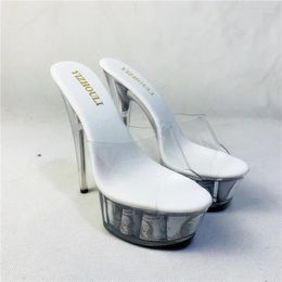 Dance Shoes 15 Cm High Heel Wholesale Transparent Sexy Performance For Women's Waterproof Nightclub Heels Appeal