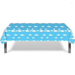 Table Cloth Blue Sky And White Clouds Tablecloth Tablecloths For Birthday Party Christmas Disposable Decorative Camping Carpet