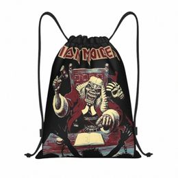 custom Heavy Metal Maidens Rock Ir Drawstring Backpack Bags Men Women Lightweight Gym Sports Sackpack Sacks for Training f7RG#