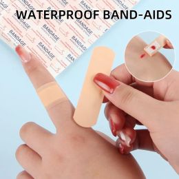 50/100Pcs PE/non-woven Fabric Bandage Breathable Adhesive Emergency Medical Bandage Patch Pad Waterproof Wound Hemostatic Patch