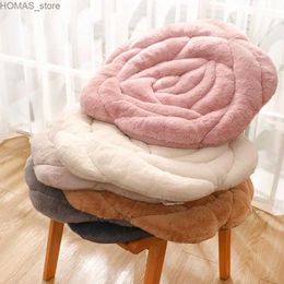 Cushion/Decorative Pillow Round rose cushion Pouf tatami cushion plush floor cushion throw cushion 45x45 Y240401