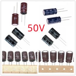 50V DIP High Frequency Aluminum Electrolytic Capacitor 0.1uF 0.22uF 0.33uF 0.47uF 1uF 2.2uF 3.3uF 4.7uF 6.8uF 8.2uF 10uF 15uF