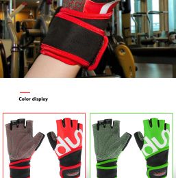 Gloves 2022 New Boodun Men Women Half Finger Crossfit Gym Gloves Fitness Gloves Body BuildingWeight Lifting Wrist Sport Gloves black