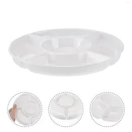 Decorative Figurines - Inch Divided Serving Platters 5- Condiment Tray Snack Fruit Candy Appetiser Dishes For Home Restaurant